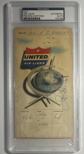 Joe louis signed airline - joe,
