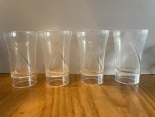 4 X 25ml Twisted / double / Half And Half Shot Plastic Glasses
