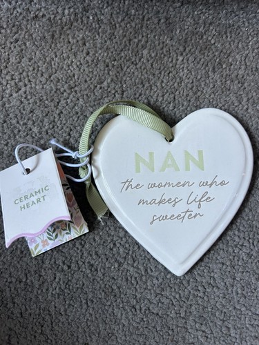 Nan ceramic heart bnwt - ceramic,