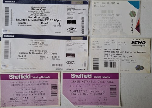 Status quo concert ticket - quo, x