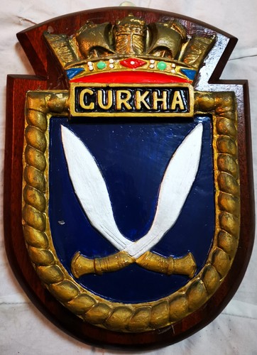 Hms gurkha ship crest plaque - ship,