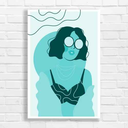 Abstract chic woman teal - abstract,