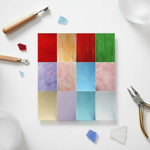 Pieces stained glass - 12,