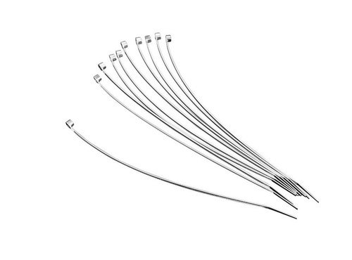 Chrome cable ties 20cm - ties,