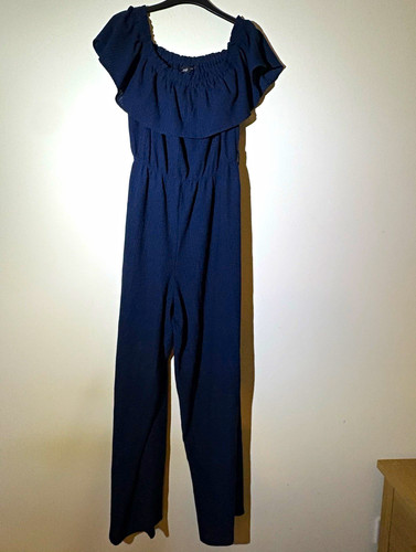Navy bardot jumpsuit - bardot,