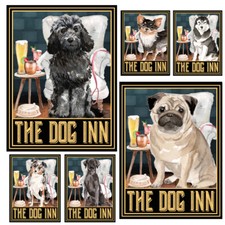 Metal sign plaque - sign, dog