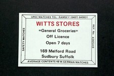 Matchbox label Upec Witts