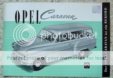 OPEL CARAVAN Estate Car Sales Brochure c1955 GERMAN TEXT