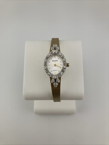 Vtg gruen ladies 16mm watch - 16mm,