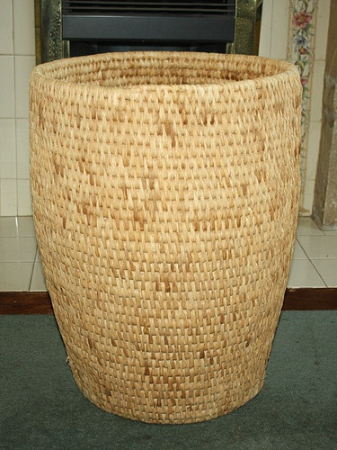 Woven seagrass laundry snake - seagrass,