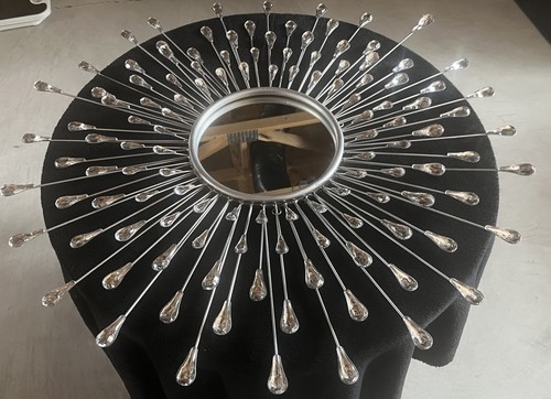 Silver starburst mirror - silver,