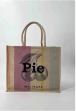 Waitrose Cherry Pie Tote Bag Shopping Juco Tote Bag Pudding New 2025 (with Tags)