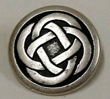Metal Silver Celtic Shank Buttons 15mm, 18mm or 23mm - Choice of Pack Size