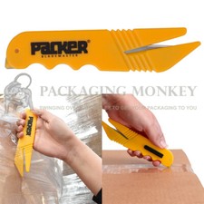 BOX CUTTER PALLET KNIFE FOR WAREHOUSE SAFETY YELLOW FIXED CUTTING BLADE WRAP