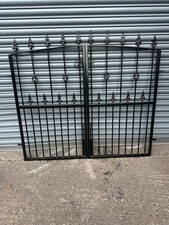 Used and Refurbished set of double wrought iron gates 135 CM Tall x 146 CM Wide 