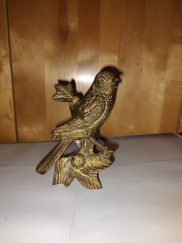 Vintage solid brass bird - solid,