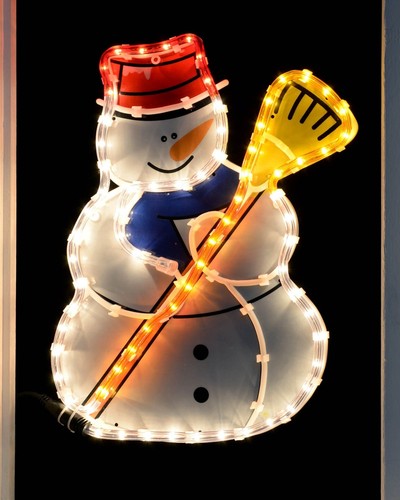 42cm pre lit snowman - pre-lit, christmas