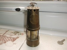 Vintage Brass Miniature Miners Lamp Sir Humphry Davy 1778 - 1829  - 4 1/2" High