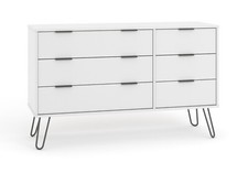 Core Products Augusta 3+3 Wide Chest of Drawers in White