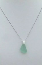Clear, Sea Glass necklace