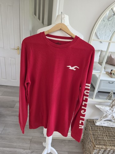 Mens hollister red - waffle, knit