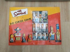Complete Set Retro 2000 The Simpsons Collectible 3-D CHESS GAME Boxed