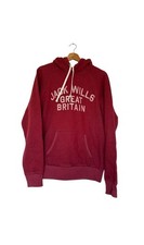 Jack Wills Hoodie Mens Size M Red Cotton Blend Long Sleeve Graphic Logo