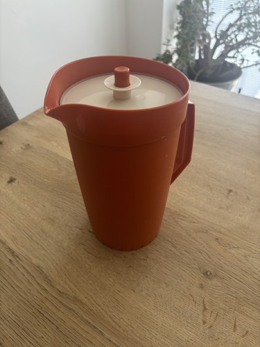 Vintage tupperware orange jug - vintage,