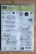 Stampin Up. Lovely Friends. 23 Clear Friendship Sentiment Stamps. Unused