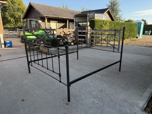 Antique wrought iron bed - antique,