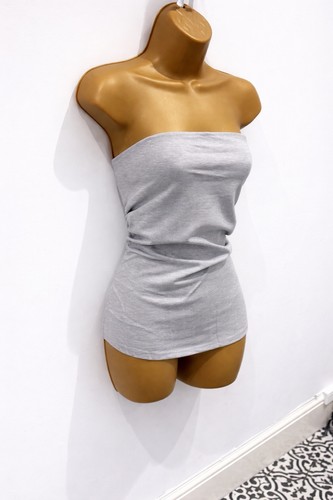 Bershka ruched grey longline