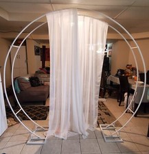Oversize Large Round Wedding Arch Backdrop Stand Double Hoop Party Drapery Frame
