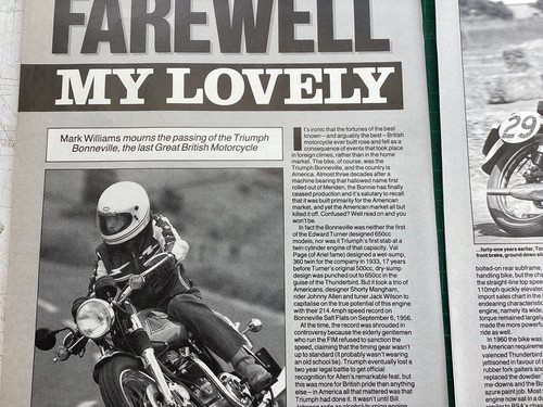 Triumph bonneville period - triumph,