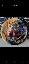  Decorative Moorcroft Plate with Stand.  Very slight seconds.