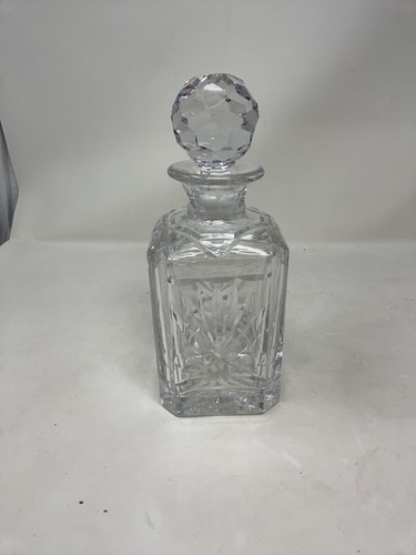 Crystal cut glass decanter - glass,