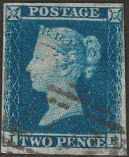 1849 two penny blue - qv,