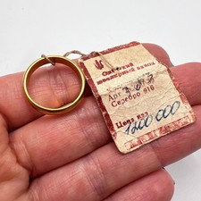Vintage 1987 Soviet Gold-Plated 916 Silver Wedding Ring w/ Original Tag USSR