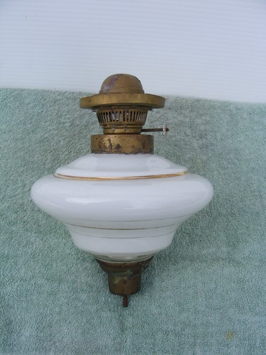 Vintage milk glass with gilded