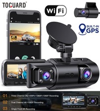 TOGUARD 3CH WiFi 4K Dual Dash