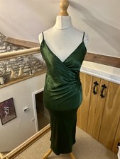 Zara Green Draped Side Slit