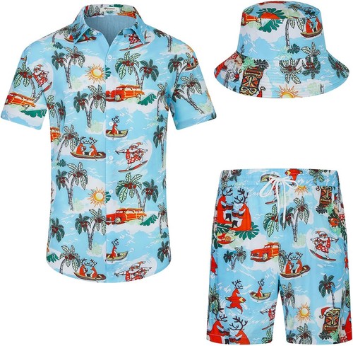 Men hawaiian shirt and - shirt,