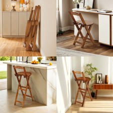 2 Bamboo Folding Bar Stools 3