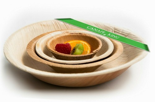 Palm leaf bowls disposable - leaf, eco