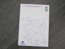 Scotland Rugby Union Team Original Hand Signed by Most of the Squad Sheet