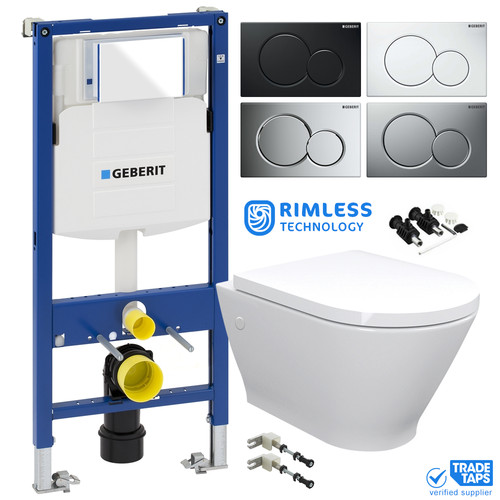 Rimless wall hung - hung, &