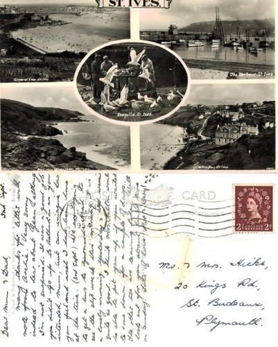 Vintage postcard st ives - vintage,