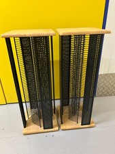 2x 200 CD Spinning Carousel Storage Holder Tower Stand Wood & Metal Rotating