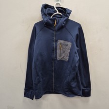 Rab Superflux Thermic Lightweight Stretchy Hooded Blue Fleece Jacket Coat Large