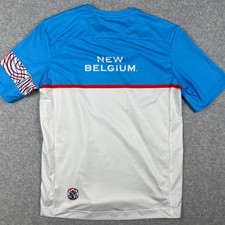 Rapha Technical Shirt New Belgium Cycling Jersey Short Sleeve Small Mens Blue