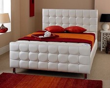 Cube Diamante Leather Bed With